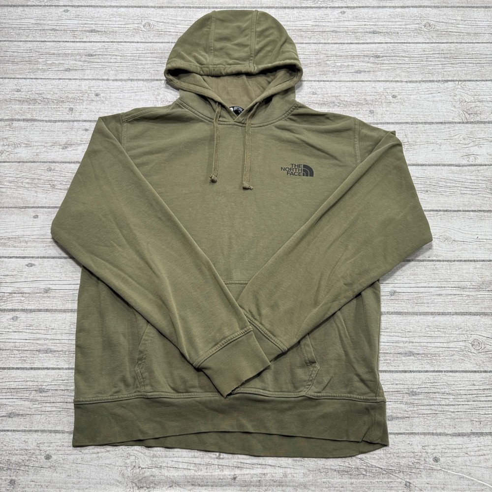 The North Face Hoodie Men's Medium Olive Green Pullover Hiking Outdoor Gorpcore